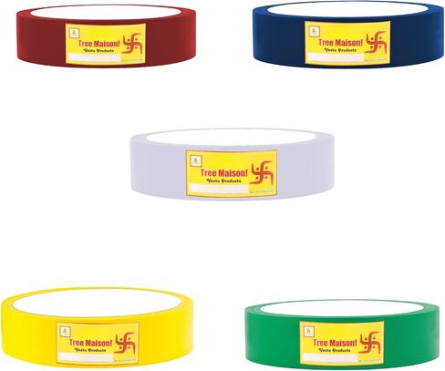 TREEMAISON Vastu All Color Tape | 4 Inch | Lenth- 20 Meter | vastu Tape Remedy | Toilet Correction | Tape Remedy | Main Door Entrance | Zone Balancing | Pack of 5 | in Saudi Arabia