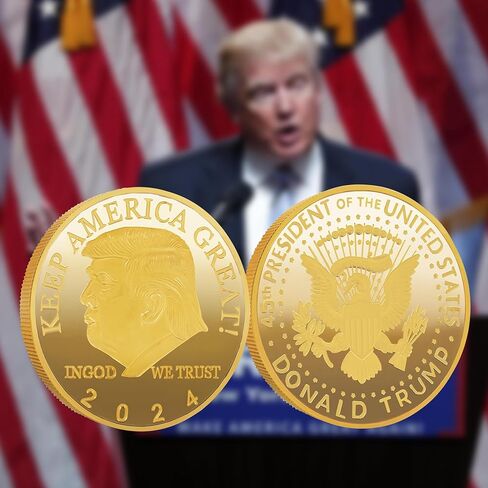 12 قطعة عملات تحدي دونالد ترامب تحافظ على أمريكا عظيمة 2024 تذكارية للرئيس النسر مطلية بالذهب قابلة للتجميع ترامب بضائع MAGA معجبين مجموعات هدايا مضحكة للرجال in Kuwait