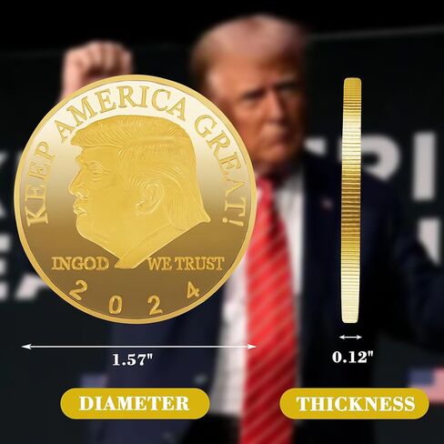 12 قطعة عملات تحدي دونالد ترامب تحافظ على أمريكا عظيمة 2024 تذكارية للرئيس النسر مطلية بالذهب قابلة للتجميع ترامب بضائع MAGA معجبين مجموعات هدايا مضحكة للرجال in Kuwait