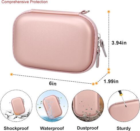 Elonbo Digital Camera Carrying Case for CAMKORY/for toberto/for AiTechny/for VAHOIALD/for IWEUKJLO FHD 1080P Camera, Boys Girls Kids Compact Small Camera Storage Protective Bag, Dark Black in Saudi Arabia