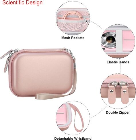 Elonbo Digital Camera Carrying Case for CAMKORY/for toberto/for AiTechny/for VAHOIALD/for IWEUKJLO FHD 1080P Camera, Boys Girls Kids Compact Small Camera Storage Protective Bag, Dark Black in Saudi Arabia