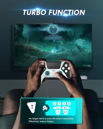 وحدة تحكم لاسلكية OUBANG YMIR لجهاز تحكم PS4/Slim/Pro/PC، لوحة تحكم عن بعد لجهاز PS4/Steam/iOS/MAC مع عصا تحكم بتأثير Hall، وظيفة برمجة رسم خرائط توربو، والاهتزاز، ومستشعر الحركة in Kuwait