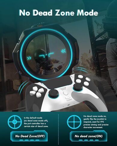 وحدة تحكم لاسلكية OUBANG YMIR لجهاز تحكم PS4/Slim/Pro/PC، لوحة تحكم عن بعد لجهاز PS4/Steam/iOS/MAC مع عصا تحكم بتأثير Hall، وظيفة برمجة رسم خرائط توربو، والاهتزاز، ومستشعر الحركة in Kuwait