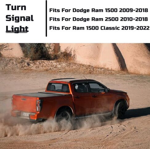 LED Front Left Driver Side Mirror Turn Signal Puddle Light Lamp Assembly Fits For Dodge Ram 1500 2500 2009-2022 68064949AA in Saudi Arabia