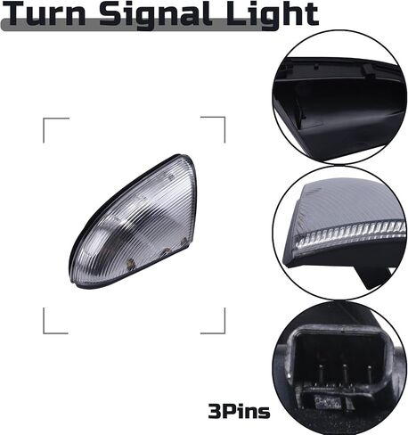 LED Front Left Driver Side Mirror Turn Signal Puddle Light Lamp Assembly Fits For Dodge Ram 1500 2500 2009-2022 68064949AA in Saudi Arabia