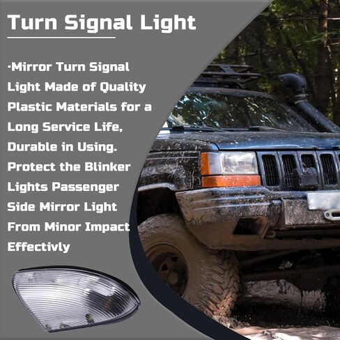 LED Front Left Driver Side Mirror Turn Signal Puddle Light Lamp Assembly Fits For Dodge Ram 1500 2500 2009-2022 68064949AA in Saudi Arabia