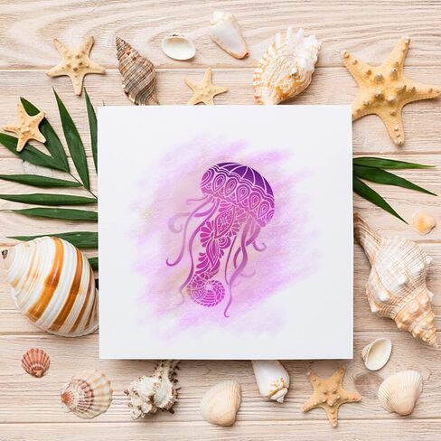 GLOBLELAND Ocean Life Clear Stamps Marine Whales Turtles Seahorses Squid Goldfish Silicone Clear Stamp Seals for Cards Making DIY Scrapbooking Photo Journal Album Decoration in Saudi Arabia