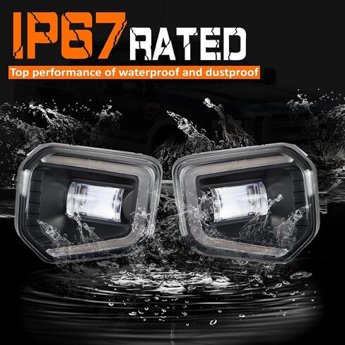 LED 4 eyes Fog Lights fit for 2016 2017 2018 2019 2020 2021 2022 2023 Toyota Tacoma (Fits SR, SR5 Model Only), A Pair Front Bumper Driving Fog Lamps with DRL and Turn Signal Light- Clear Lens in Saudi Arabia