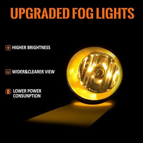 LED 4 eyes Fog Lights fit for 2016 2017 2018 2019 2020 2021 2022 2023 Toyota Tacoma (Fits SR, SR5 Model Only), A Pair Front Bumper Driving Fog Lamps with DRL and Turn Signal Light- Clear Lens in Saudi Arabia