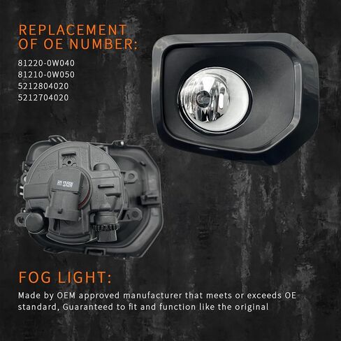 LED 4 eyes Fog Lights fit for 2016 2017 2018 2019 2020 2021 2022 2023 Toyota Tacoma (Fits SR, SR5 Model Only), A Pair Front Bumper Driving Fog Lamps with DRL and Turn Signal Light- Clear Lens in Saudi Arabia