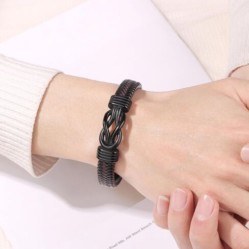 Joycuff 𝗥𝗲𝘁𝗶𝗿𝗲𝗺𝗲𝗻𝘁 𝗚𝗶𝗳𝘁𝘀 𝗠𝗲𝗻 𝗠𝗲𝗻 سعيد سوار عقدة من الفولاذ المقاوم للصدأ ، أفضل هدايا للتقاعد للمعلم أصدقاء أبي جد العم العم in Saudi Arabia