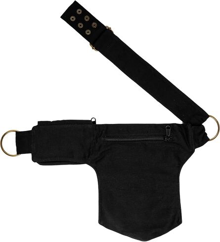 SUMERSHA Women Waist Bag Renaissance Bag Faire Festival Bag Thigh Drop Leg Bag Fanny Pack with Adjustable Belt Travel Outdoor Waist Bag Renaissance Accessories (Black) in Saudi Arabia