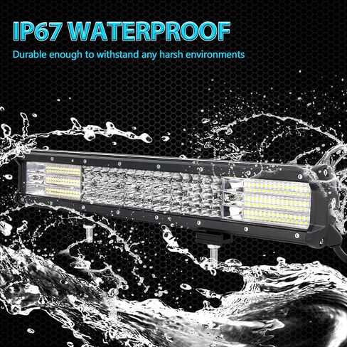 AUXTINGS 18 بوصة 450 واط LED ضوء بار 4 صف بقعة الفيضانات كومبو شعاع أضواء الطرق الوعرة ضوء العمل مع تسخير الأسلاك لشاحنات جيب SUV ATV UTV أضواء القوارب، 12 فولت 24 فولت مقاوم للماء in Kuwait