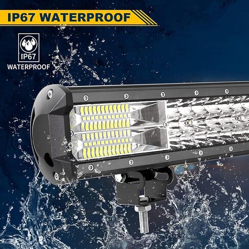 AUXTINGS 12 inch 180W LED Light Bar Triple Row Spot Flood Beam Off Road Lights Waterproof Work Light with Wiring Harness for Jeep Trucks SUV ATV UTV Boat Lights,DC 12V 24V in Saudi Arabia