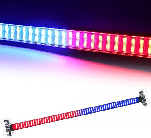 SENSHINE 12V Car Truck Emergency Strobe Flash Light Sucker Dashboard Interior Windshield Warning Light Bar Current 120 LED 120W Blue White in Saudi Arabia
