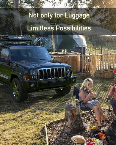 سلة شحن على السقف، حامل على السطح مقاس 46 بوصة × 36 بوصة × 5 بوصة بسعة 200 رطل وطلاء مقاوم للماء، حامل أمتعة عالمي عالي التحمل لسيارات الدفع الرباعي وجيب شيروكي ورانجلر وتويوتا راف 4 in Kuwait