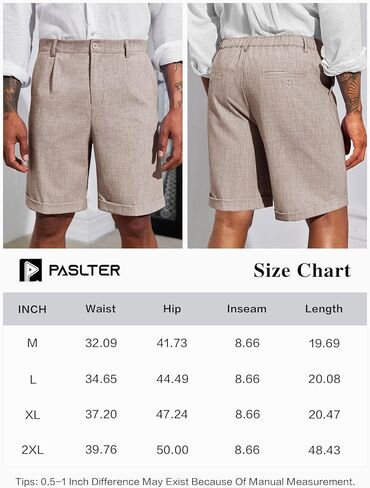 PASLTER شورت رجالي رسمي من Chino Golf شورت كاجوال للعمل خفيف الوزن للصيف in Kuwait
