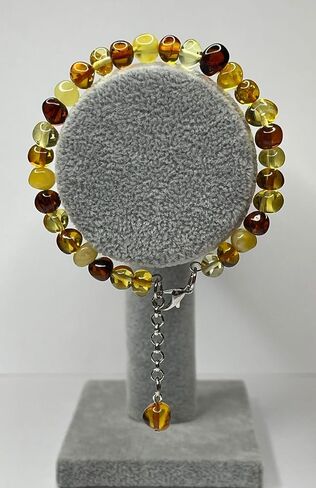 Natural Baltic Amber Women's Bracelet.Amber Bracelet for Adults. in Saudi Arabia