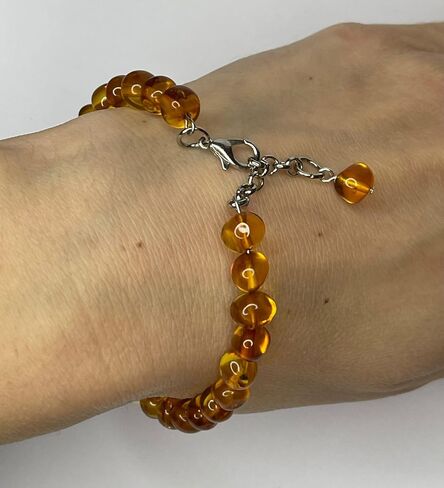Natural Baltic Amber Women's Bracelet.Amber Bracelet for Adults. in Saudi Arabia