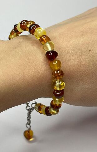 Natural Baltic Amber Women's Bracelet.Amber Bracelet for Adults. in Saudi Arabia