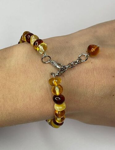 Natural Baltic Amber Women's Bracelet.Amber Bracelet for Adults. in Saudi Arabia
