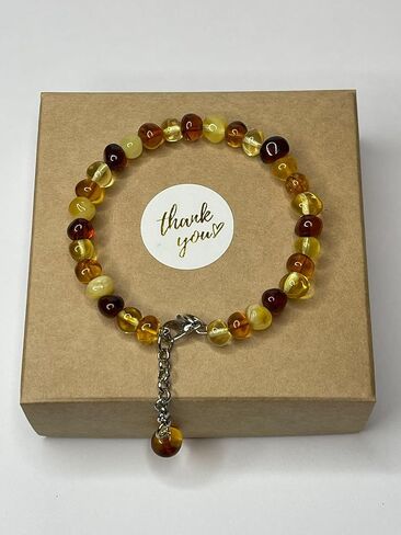 Natural Baltic Amber Women's Bracelet.Amber Bracelet for Adults. in Saudi Arabia