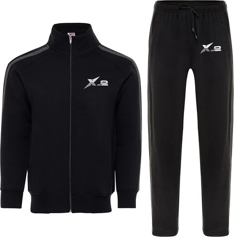 SKYLINEWEARS Men's Activewear Full Zip Warm Tracksuit Sports Set Casual Sweat Suit 2 Piece Set in Kuwait