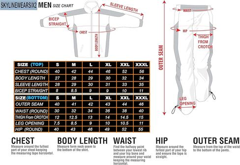 SKYLINEWEARS Men's Activewear Full Zip Warm Tracksuit Sports Set Casual Sweat Suit 2 Piece Set in Kuwait