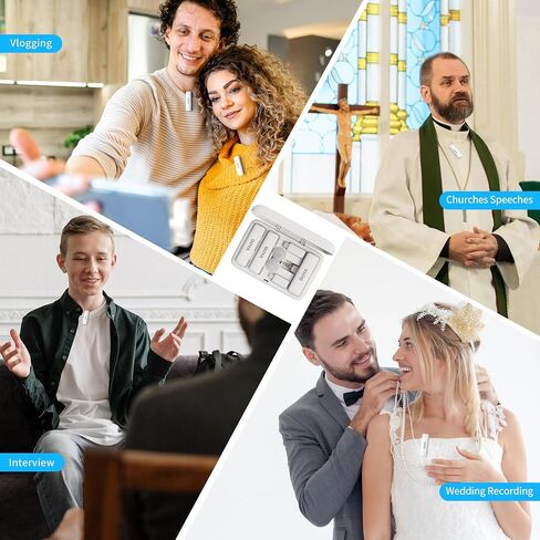 BOYALINK Wireless Lavalier Microphones for Android iPhone 15 Type C Smartphone Cameras DSLR, Noise Cancellation, 10h Battery, Clip on Lapel Mic for Live Streaming Video Conference Recording in Saudi Arabia