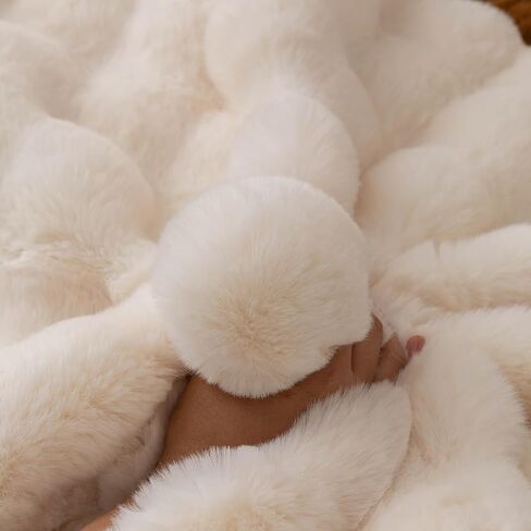 Luxury Soft Faux Fur Fleece Seat Sofa Cover Sectional Couch Cover Fluffy Fuzzy Solid Sofa Slipcover Faux Rabbit Fur Anti-Slip L Shaped Couch Cover for Dogs Cats Pet (Cream,36''x70'') in Saudi Arabia