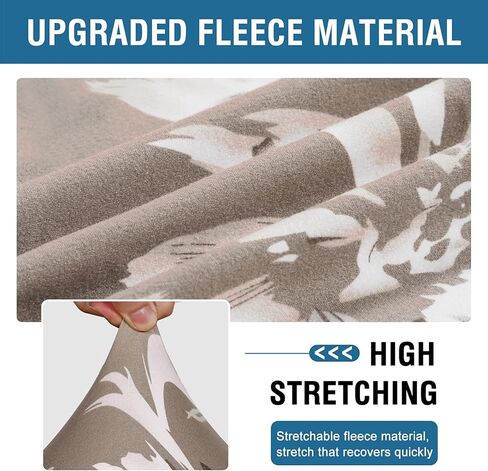 H.VERSAILTEX غطاء وسادة أريكة قابل للتمدد، واقي أثاث الأريكة، غطاء منزلق لمقعد الأريكة، مطبوع عليه زهور مع قاع مرن قابل للغسل (3 عبوات لـ 3 وسائد أريكة، رمادي داكن) in Kuwait