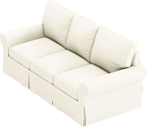 The Sofa Cover Is 3 Seat Sofa Slipcover Replacement. It Fits Pottery Barn PB Basic Three Seat Sofa (Basic Light Gray) in Saudi Arabia