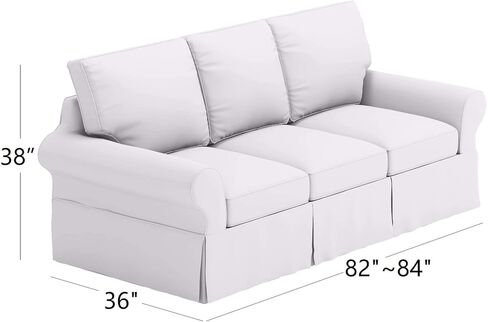 The Sofa Cover Is 3 Seat Sofa Slipcover Replacement. It Fits Pottery Barn PB Basic Three Seat Sofa (Basic Light Gray) in Saudi Arabia