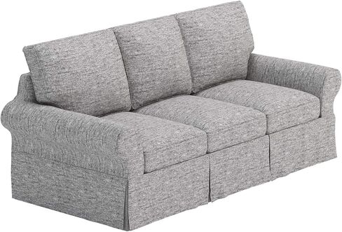 The Sofa Cover Is 3 Seat Sofa Slipcover Replacement. It Fits Pottery Barn PB Basic Three Seat Sofa (Basic Light Gray) in Saudi Arabia