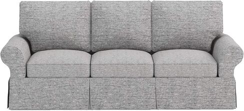 The Sofa Cover Is 3 Seat Sofa Slipcover Replacement. It Fits Pottery Barn PB Basic Three Seat Sofa (Basic Light Gray) in Saudi Arabia
