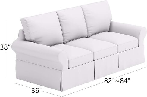 The Sofa Cover Is 3 Seat Sofa Slipcover Replacement. It Fits Pottery Barn PB Basic Three Seat Sofa (Basic Light Gray) in Saudi Arabia