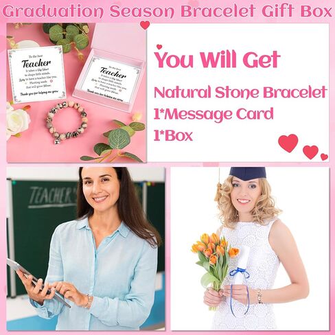 Erweicet Teacher Appreciation Gifts for Women, End Of Year Teacher Appreciation Gifts Bracelet from Students for Women in Saudi Arabia