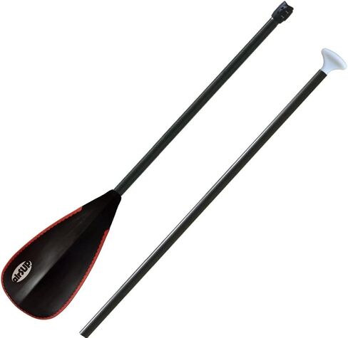 Tough 2 Piece Compact Paddle for Inflatable SUP Light 31oz with Oval Shaft - no Twist (Black-Red) in Saudi Arabia
