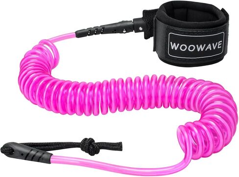 SUP Leash 11 Foot Coiled Stand Up Paddle Board Surfboard Leash Stay on Board Ankle Strap with Waterproof Wallet/Phone Case in Saudi Arabia