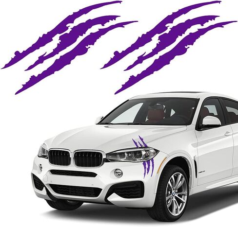 YGMONER 2 x Fluorescent Pink Claw Marks Decal Car Headlight Decoration Stickers 16 x 5inch (Pink) in Saudi Arabia