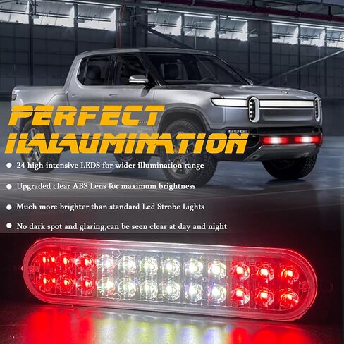 DIBMS LED Strobe Emergency Flashing Light, 2x Surface Mount Amber LED Beacon Hazard Warning Light Flashing Strobe Light Bar For Car Truck Van Construction Off Road Vehicle Trailer in Saudi Arabia