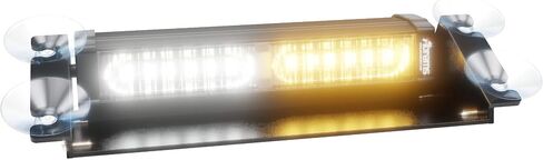 سلسلة Abrams Focus 2X (العنبر/الأبيض) 36 وات - 12 مصباح LED لجرافة الثلوج مركبة شاحنة الزجاج الأمامي لوحة تحذير قوية وشريط إضاءة سطح السفينة in Kuwait