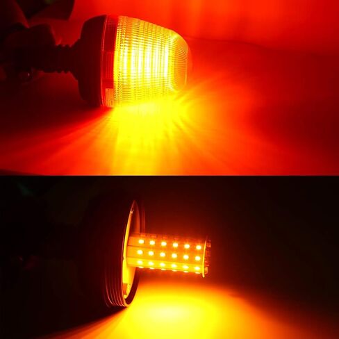 60 LED Rotating Flashing Amber Beacon Light, Flexible Mount Strobe Lamp with Plug Bracket Tractor Emergency Warning Light For Forklift Truck Tractor Snow Plow, 9.45X5 Inch in Saudi Arabia