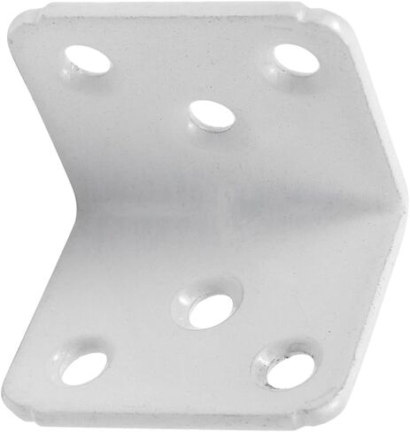 90 Degree L Shaped White Right Angle Bracket Corner Brace Support with Screws,28x28x34X2mm(L*W*H*T),Pack of 10 in Saudi Arabia