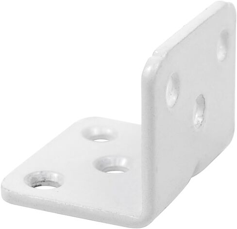 90 Degree L Shaped White Right Angle Bracket Corner Brace Support with Screws,28x28x34X2mm(L*W*H*T),Pack of 10 in Saudi Arabia