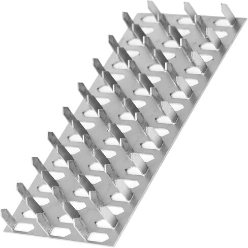 eoere 10 PCS 6" x 3" Pronged Truss Plate Flat Mending Plates Repair Tie Plate Bracket, Galvanized Steel, Nail Teeth Height 14 mm, Thick 1 mm(19 Gauge), for Roofing Trusses Wood Timber Connectors in Saudi Arabia