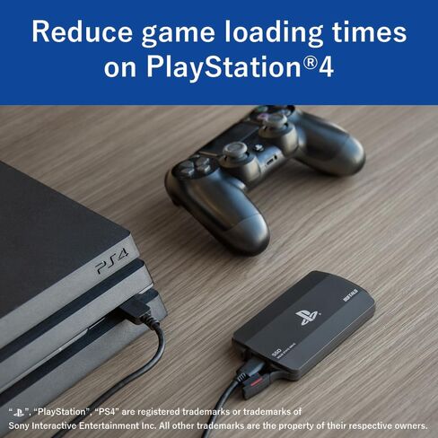 منتج BUFFALO خارجي SSD 2.0 تيرابايت مرخص رسميًا، متوافق مع وحدات تحكم PS 5 / PS 4 - USB3.2 Gen2 النوع A وC - محمول مضاد للصدمات IP55 مقاوم للغبار والماء SSD-PHO2.0U3B in Kuwait