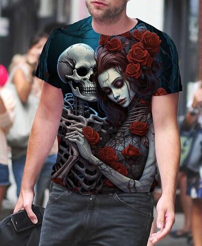 Men's T-Shirt 3D Print T Shirt Men Crewneck Short Sleeve Tee Funny Graphic Tee for Men Women in Saudi Arabia
