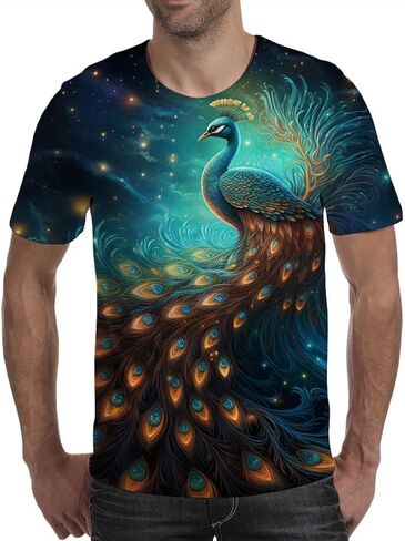 Men's T-Shirt 3D Print T Shirt Men Crewneck Short Sleeve Tee Funny Graphic Tee for Men Women in Saudi Arabia