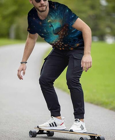 Men's T-Shirt 3D Print T Shirt Men Crewneck Short Sleeve Tee Funny Graphic Tee for Men Women in Saudi Arabia